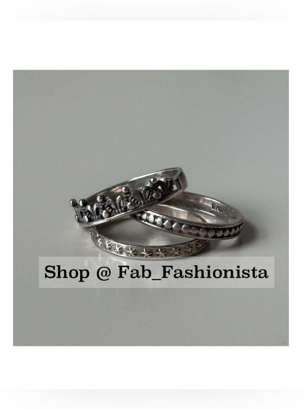 Sterling silver rings bundle